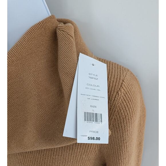 French Connection Baby Soft Ribbed Cowl Knit Pullover Sweater - Picture 5 of 11